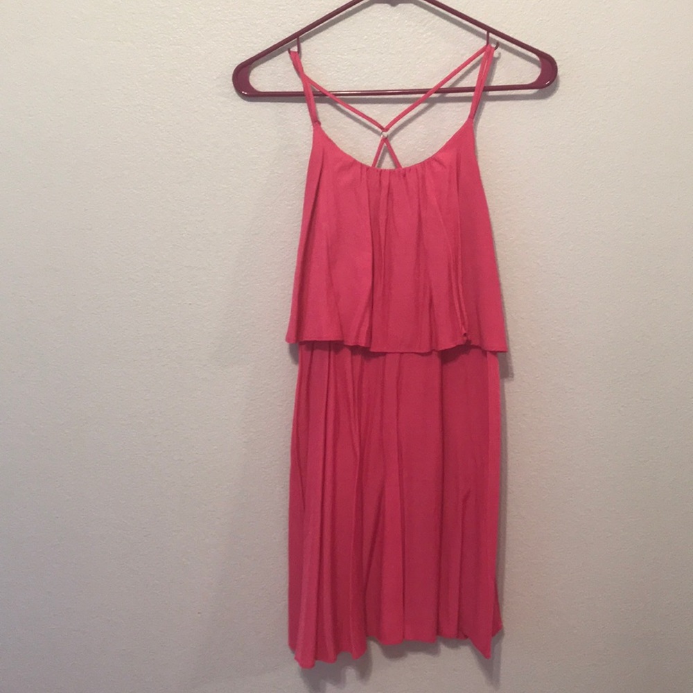 Pink crossback dress