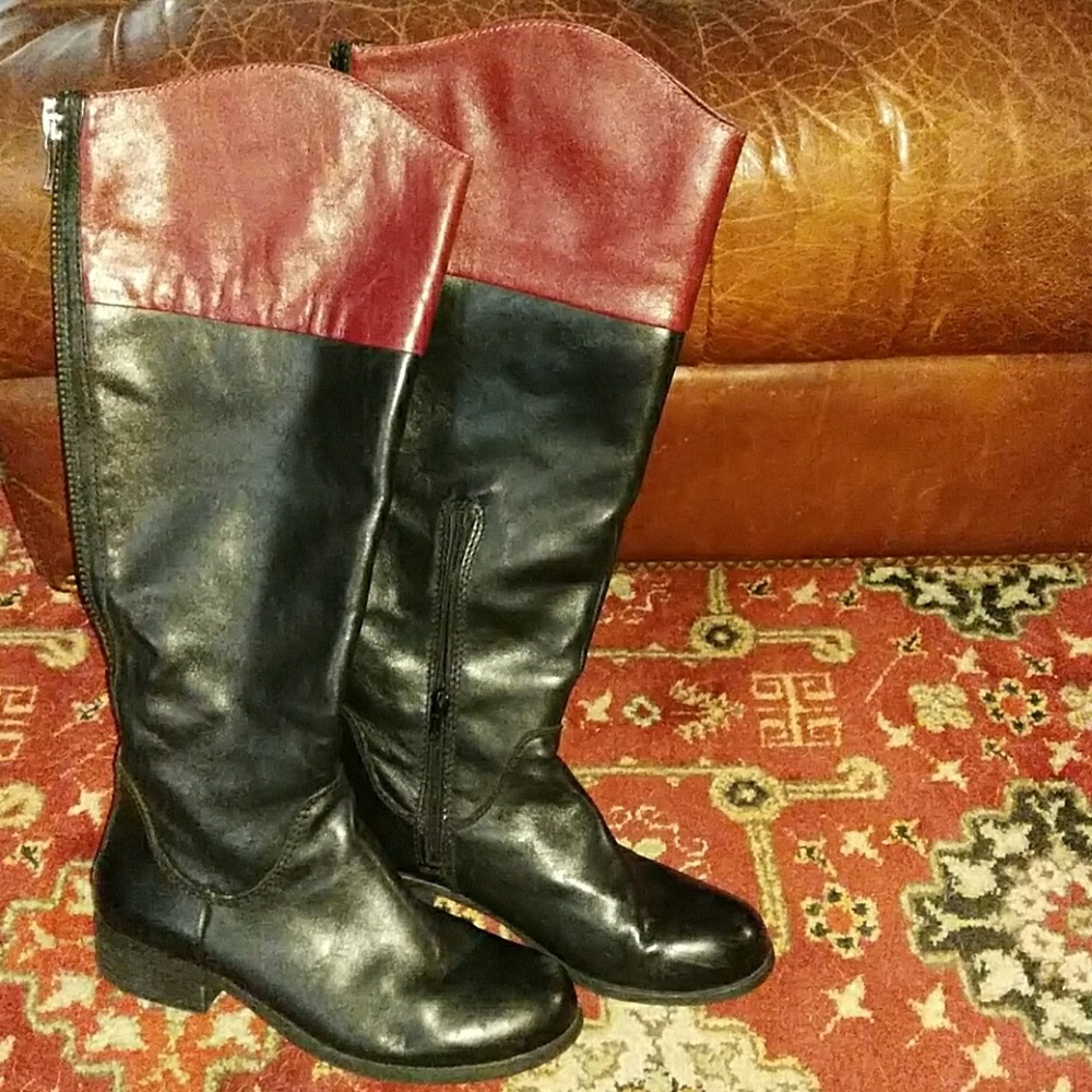 Bcbgeneration Color Block Riding Boots - image 1