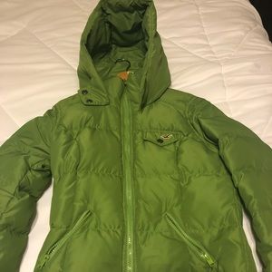 Hollister size small winter coat with hood