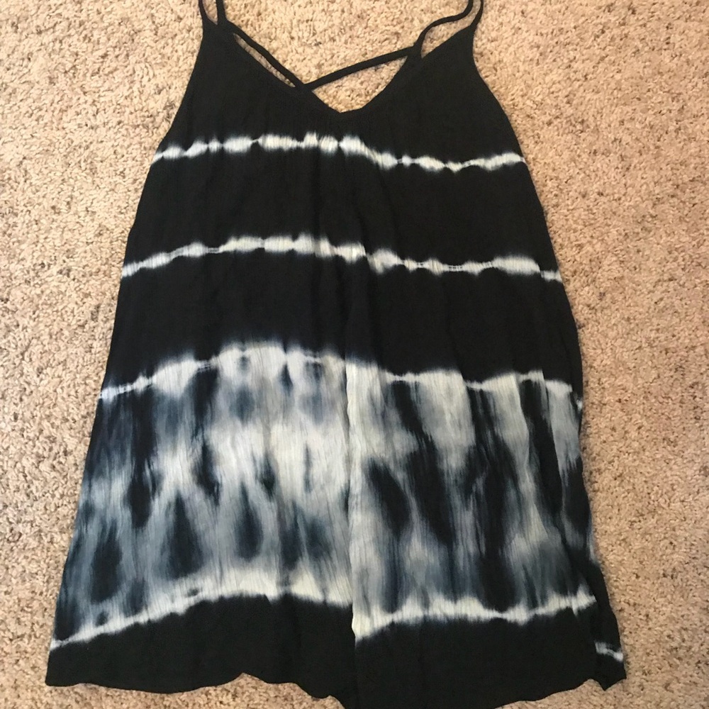 Navy & white tie dye dress American eagle NWT