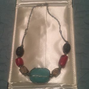 Multi stone bead necklace