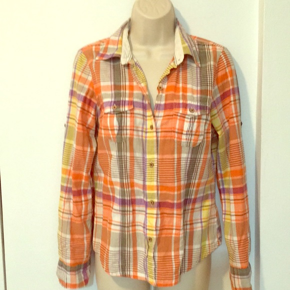 🍄5 for $25🍄 American Eagle button down plaid - Picture 1 of 6