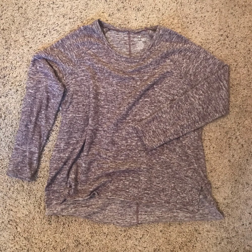 Purple plush oversized sweater worn once