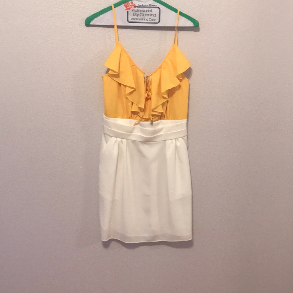 White and yellow dress