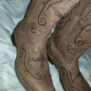 Roper Faith leather boots girls sz 2
