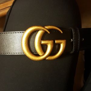 black  double G belt