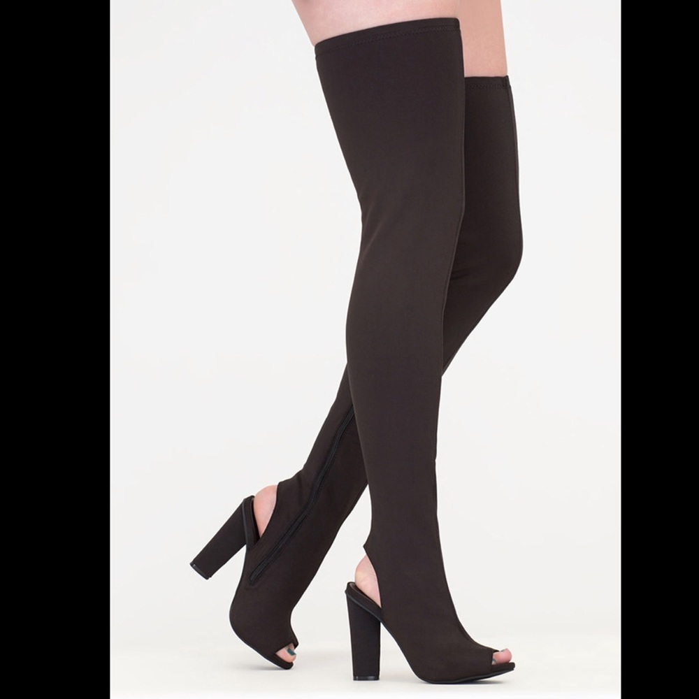 Chunky Thigh-High Boots