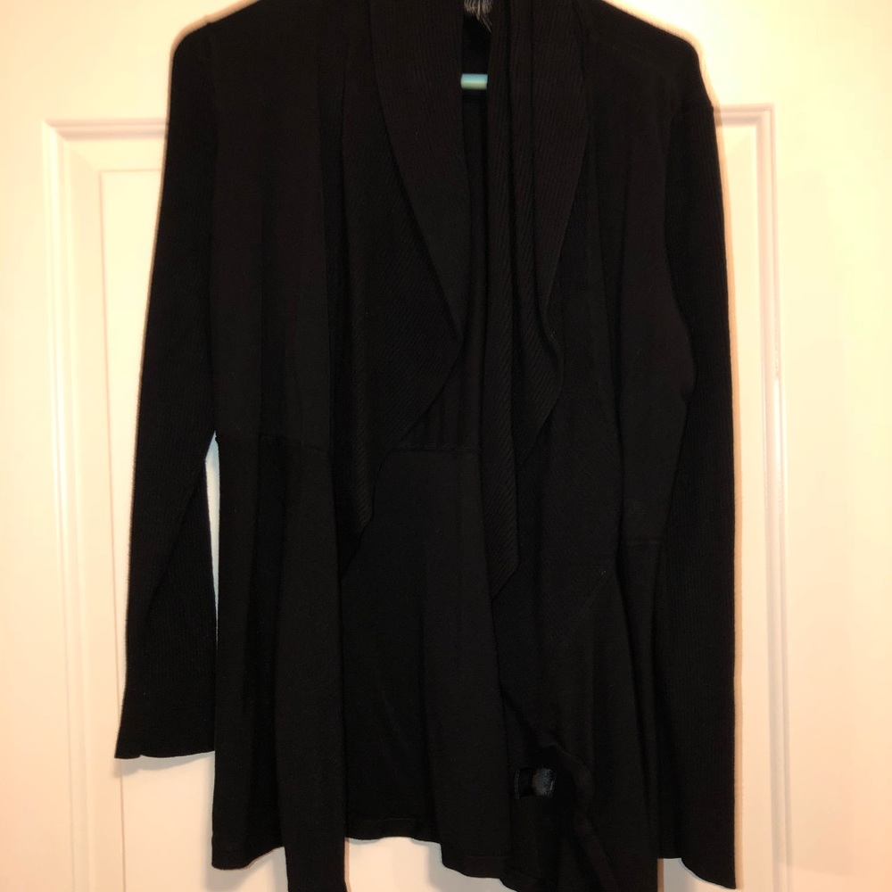 White House Black Market ruffle cardigan