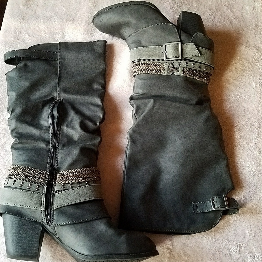 Jellypop Gray Size 9 Manuela Slouch Boots
