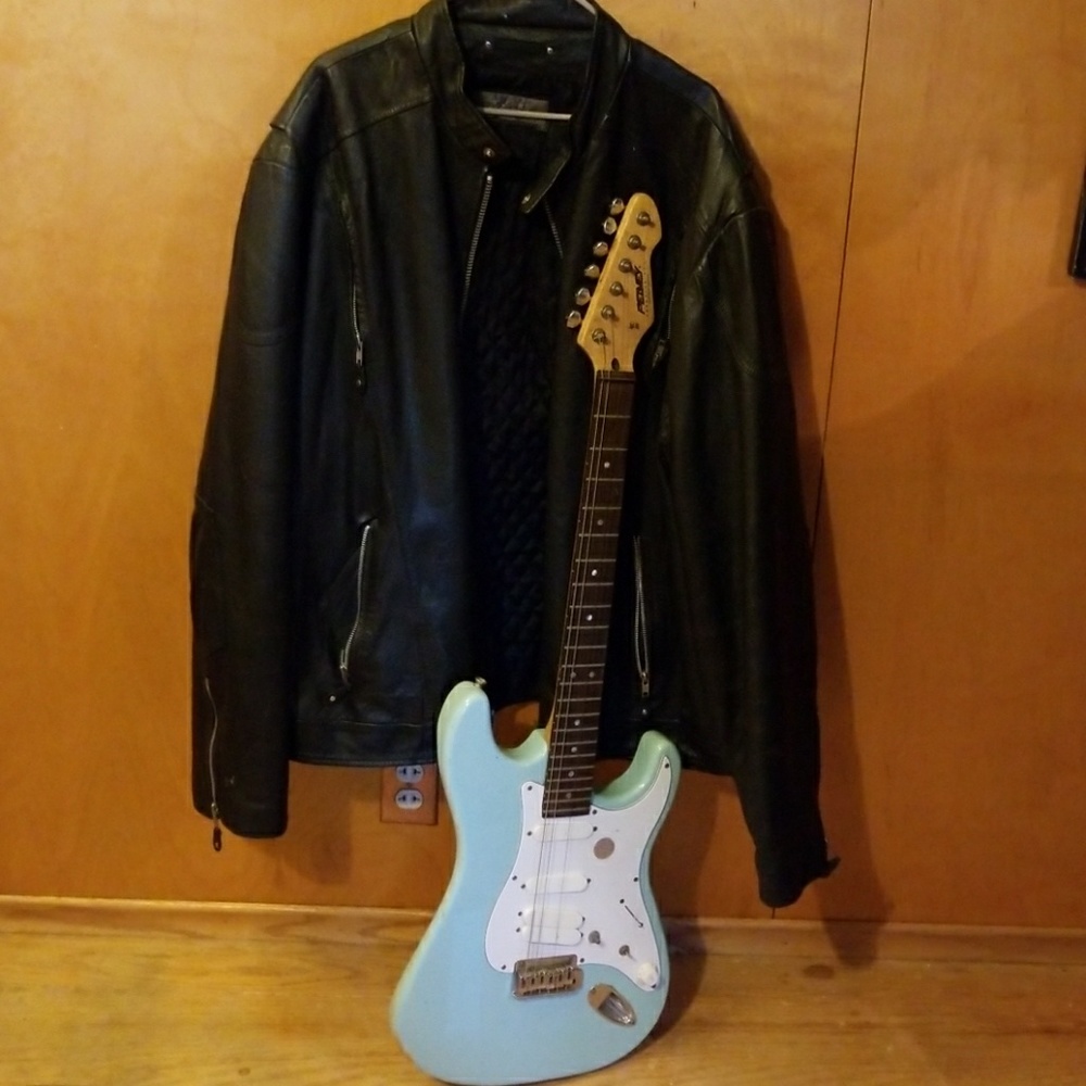 Vjntage leather motorcycle jacket