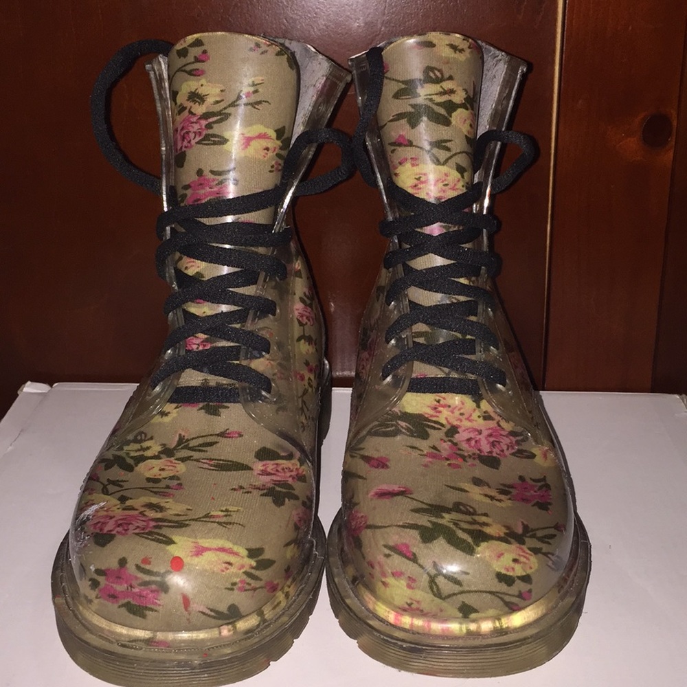 Cute Floral Rain boots