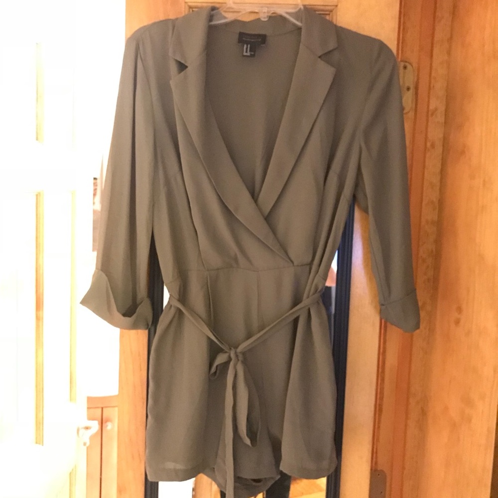 New! Olive Green Shorts Jumpsuit Sz. M