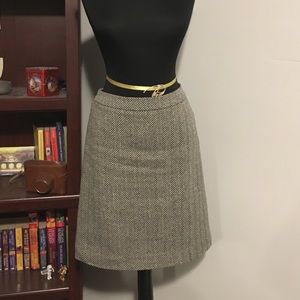 J. Crew Wool Herringbone Skirt