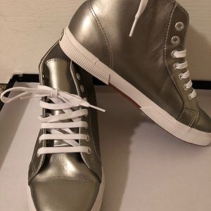 Superga with A&F silver high tops