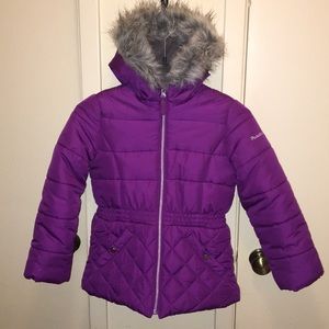 NWOT girls hooded coat size 7/8
