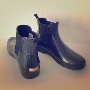 Hunter Chelsea Original Short Rain Boots Black