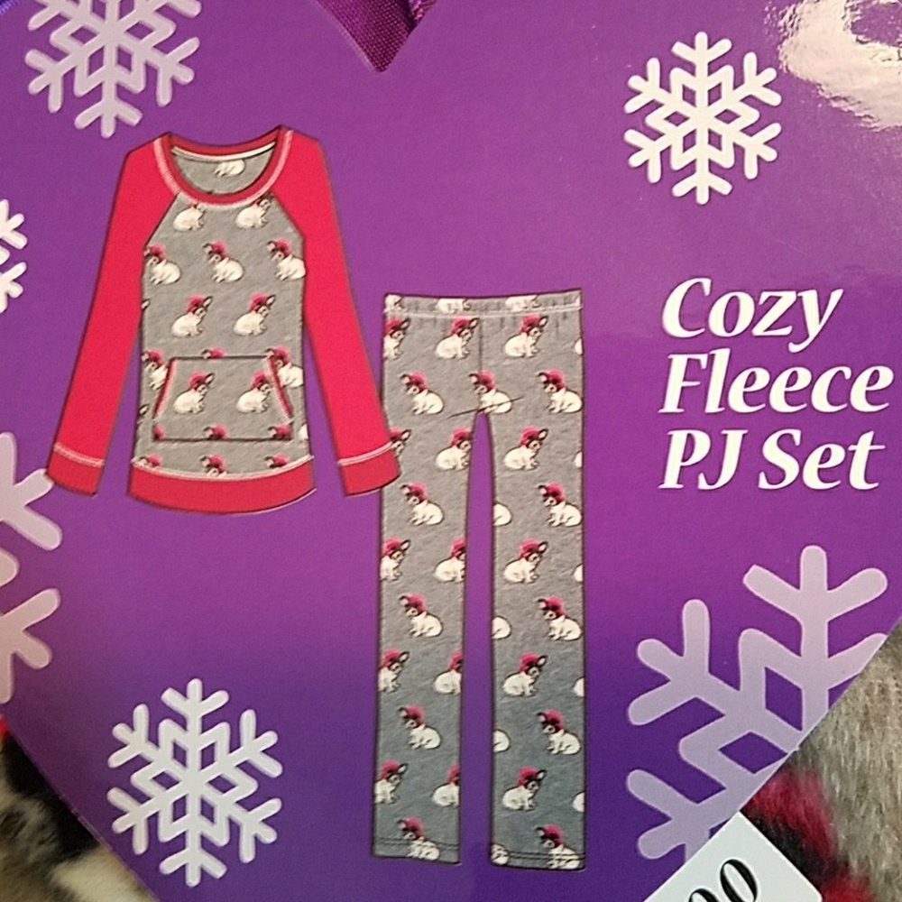 XXL gray and red fleece pj set