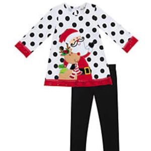 Rare editions polka dot Santa set