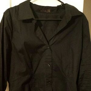 Black button-up blouse