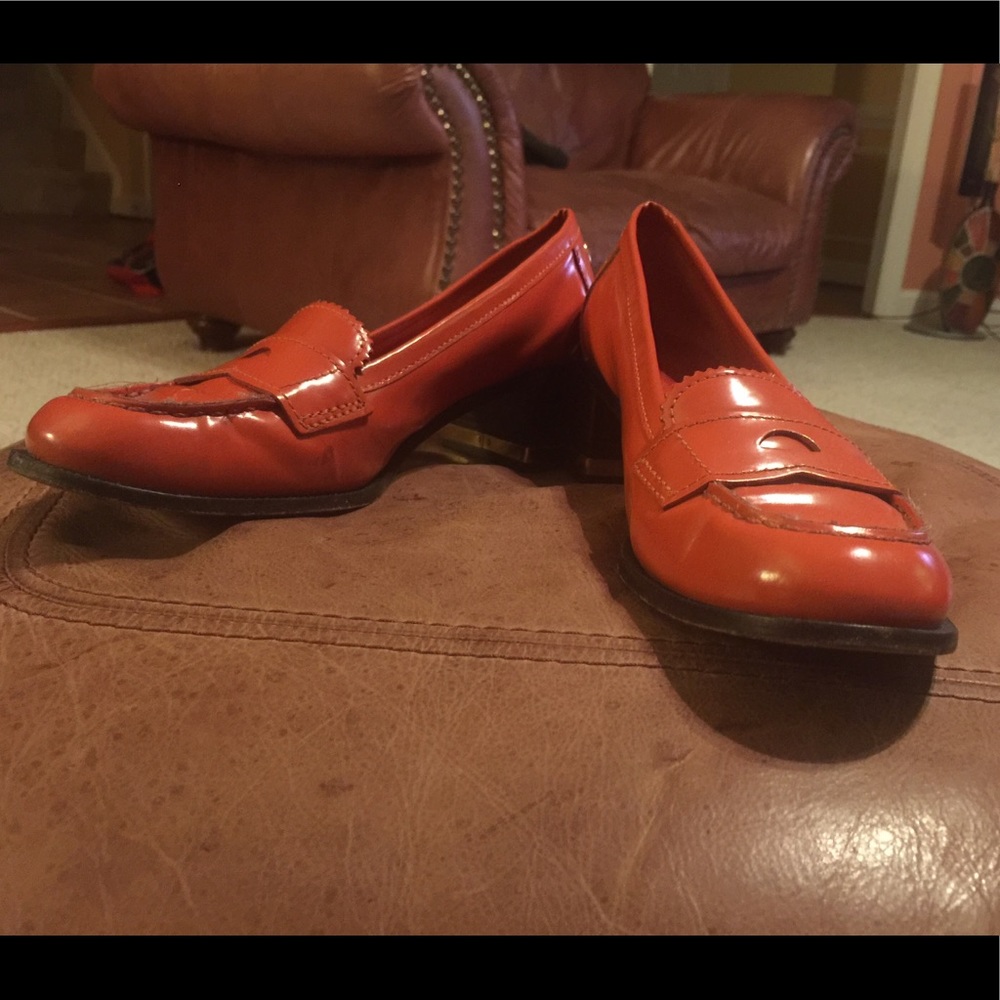 Orange Tory Burch heels size 9