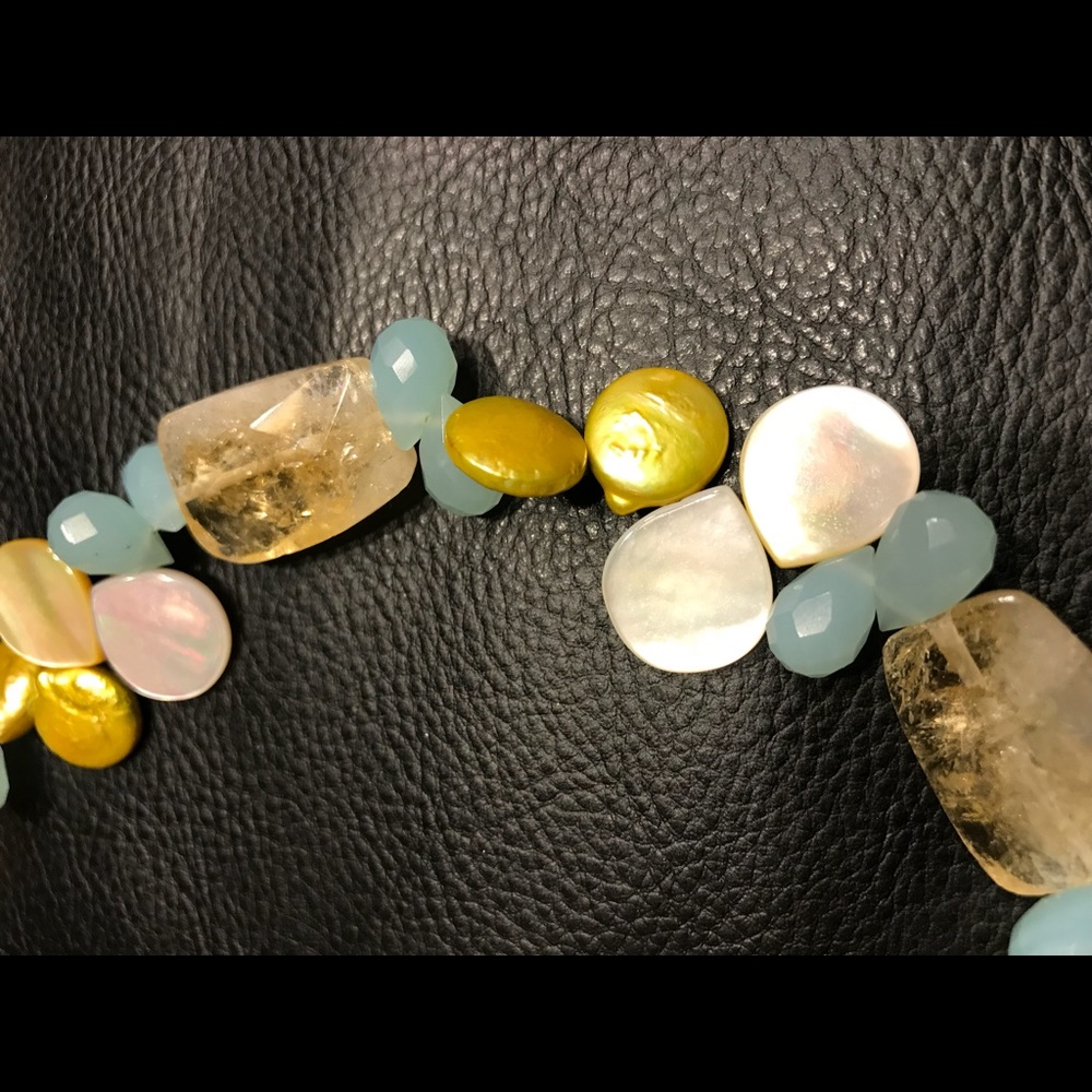 18” Semi-Precious Chunky Statement Necklace