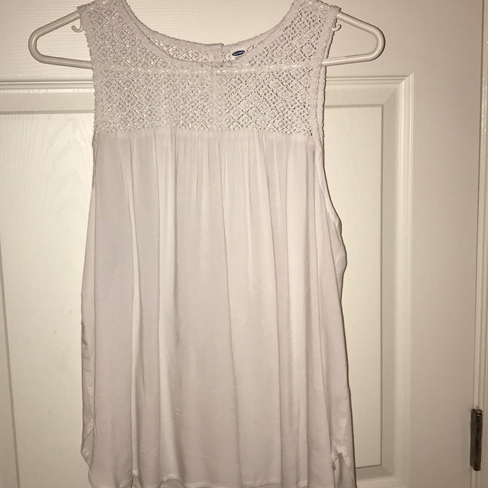 White semi-sheer top. Never worn
