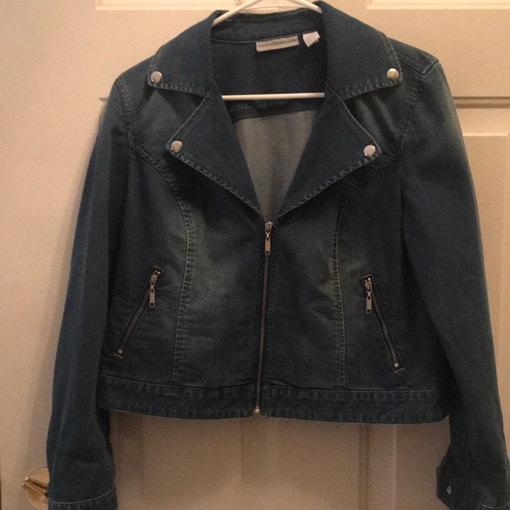 Chicos’s short jean jacket!