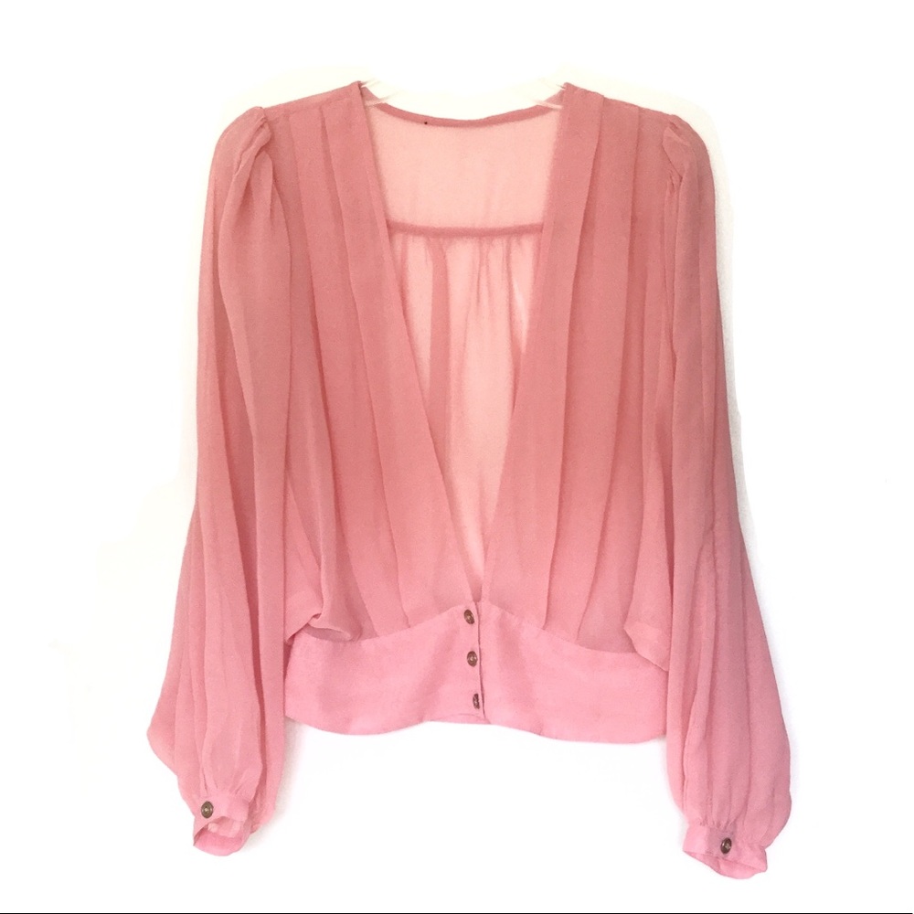 🔴💲Pretty sheer peach top