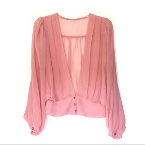 🔴💲Pretty sheer peach top