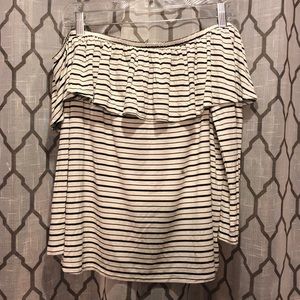 Black and White off the shoulder top