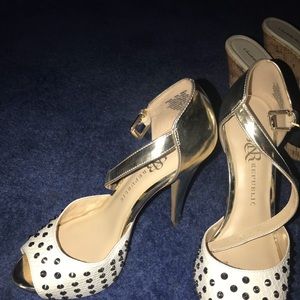 Rock republic white studded heels