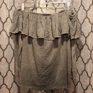 Grey Off the shoulder AE top