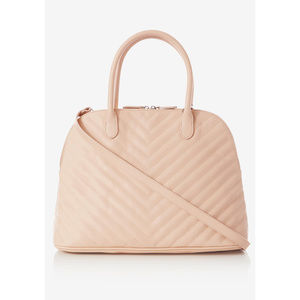 Express Chic Structured Beige Tan Handbag