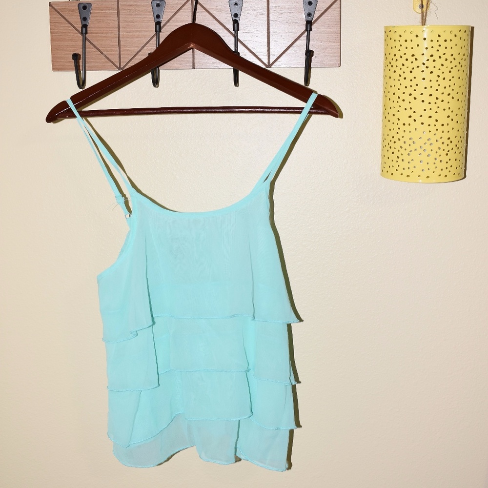 Sheer Ruffle Tank