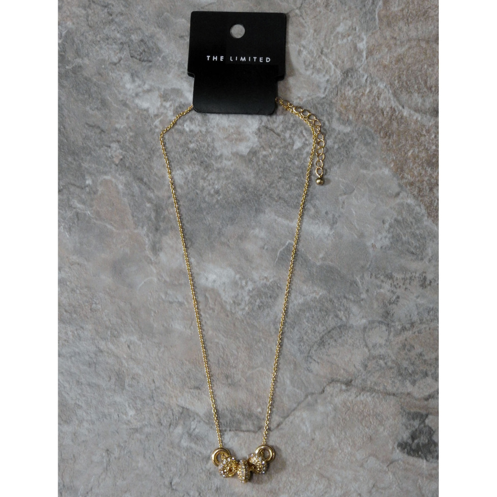 NWT Gold necklace with crystal charms LTDN70 - Picture 5 of 8