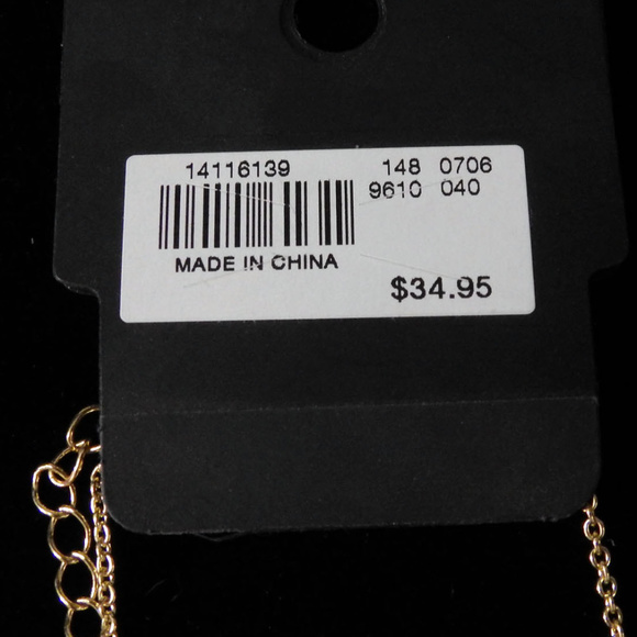 NWT Gold necklace with crystal charms LTDN70 - Picture 2 of 8