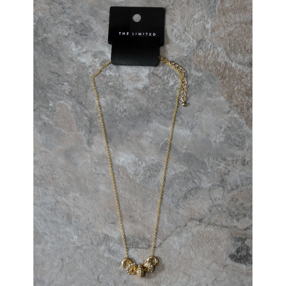 NWT Gold necklace with crystal charms LTDN70 - Picture 5 of 8