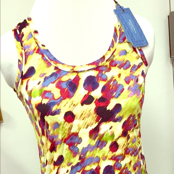NWT SIMPLY VERA Vera WANG Colorful TANK TOP - Picture 9 of 12