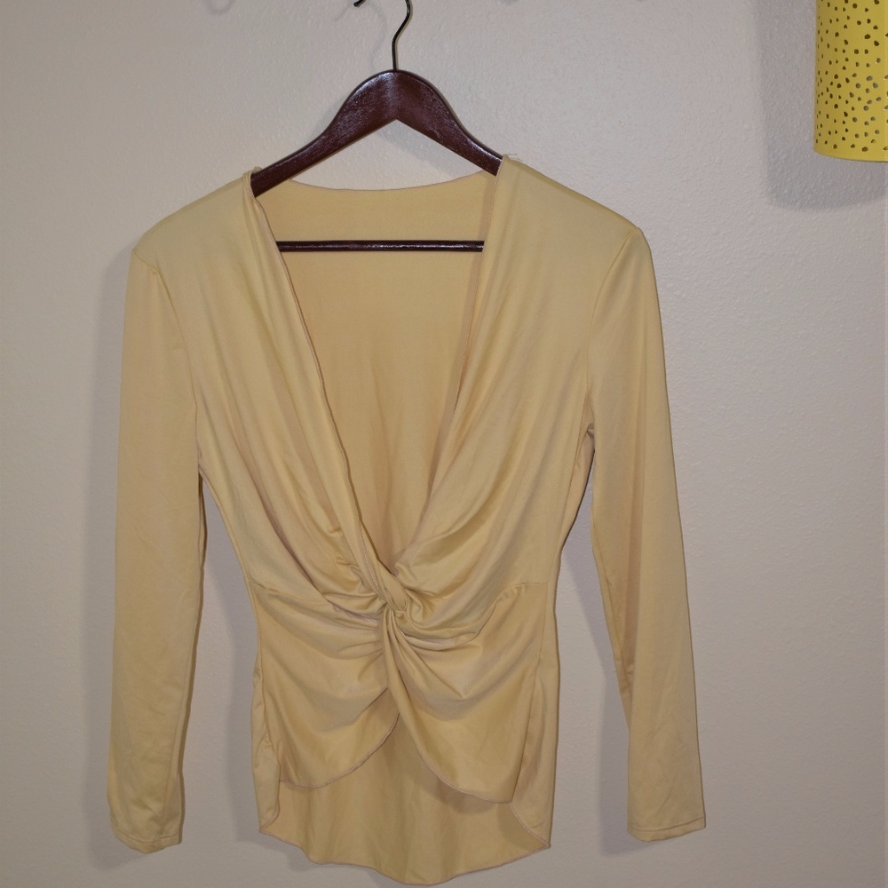 Soft Yellow Gathered Blouse