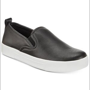 Black slip on sneakers