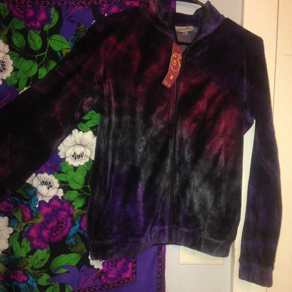 Last Days! Tie dye velvet jacket