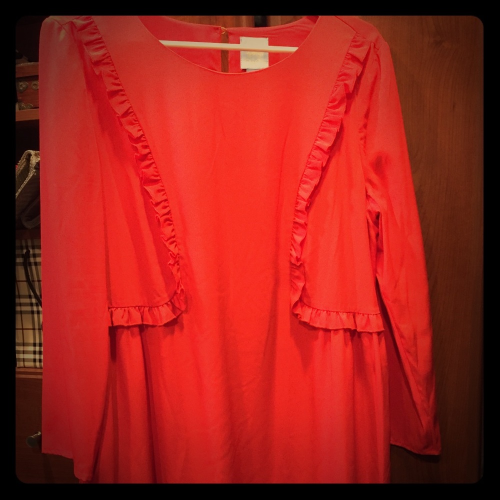Pretty chili red CeCe shift dress! Size 12 NWOT!