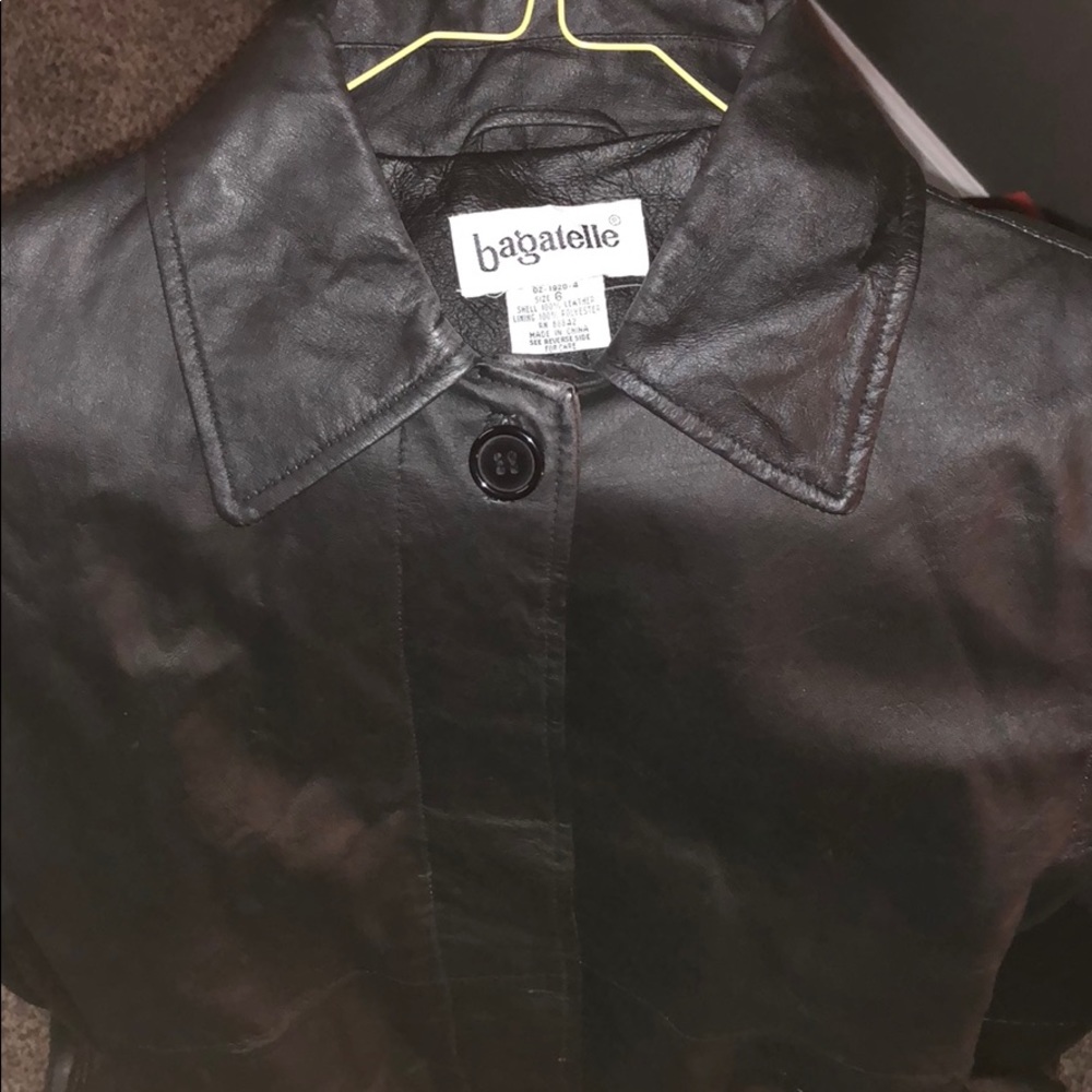 Bagatelle Black Leather Jacket Size 6
