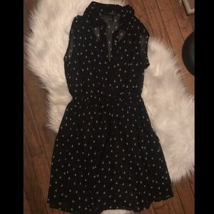 Sheer cross print dress