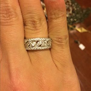 Cubic zirconia and silver ring size 6 never worn