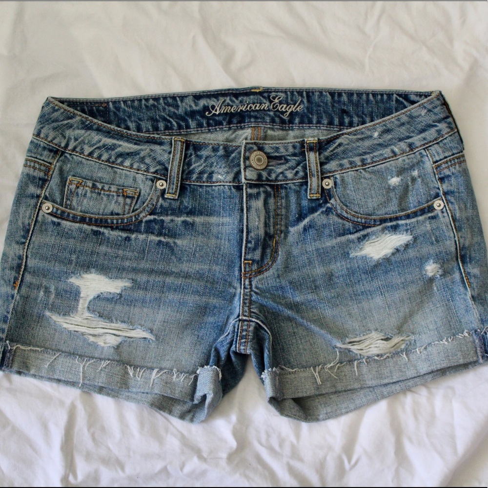 American Eagle Distressed Jean Shorts