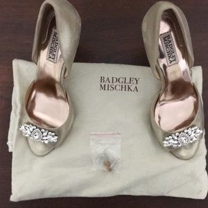 Badgley Mischka Gold High Heels