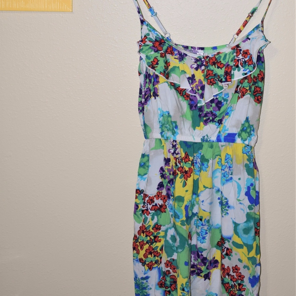 Floral Top Ruffle Mini Dress