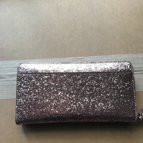 Kate Spade rose Gold Glitter Bug wallet - Picture 3 of 8