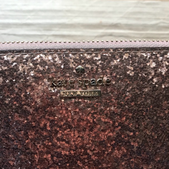 Kate Spade rose Gold Glitter Bug wallet - Picture 4 of 8